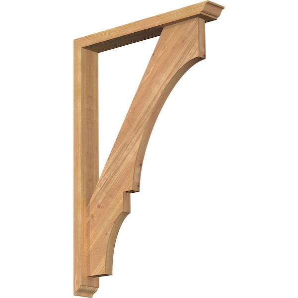 Ekena Millwork Balboa Traditional Smooth Bracket w/ Offset Brace, Western Red Cedar, 3 1/2"W x 24"D x 36"H BKT0402X24X36BOA01SWR - main